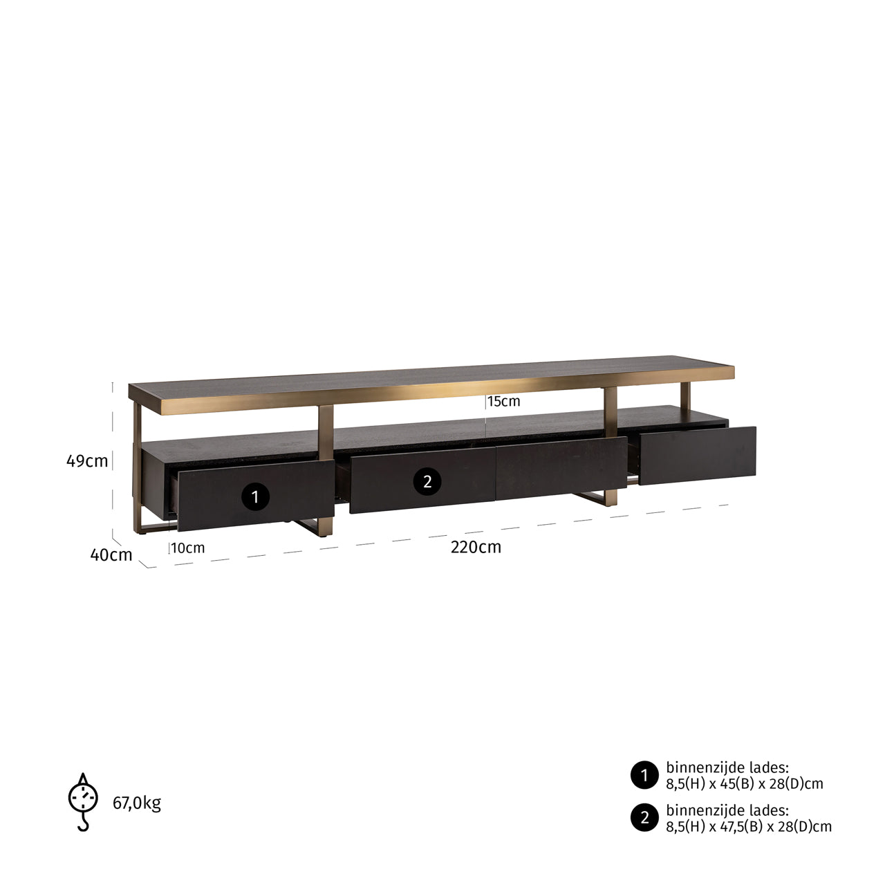 Richmond Möbel | TV-Schrank Alexander Jones (Diddley) | Charcoal