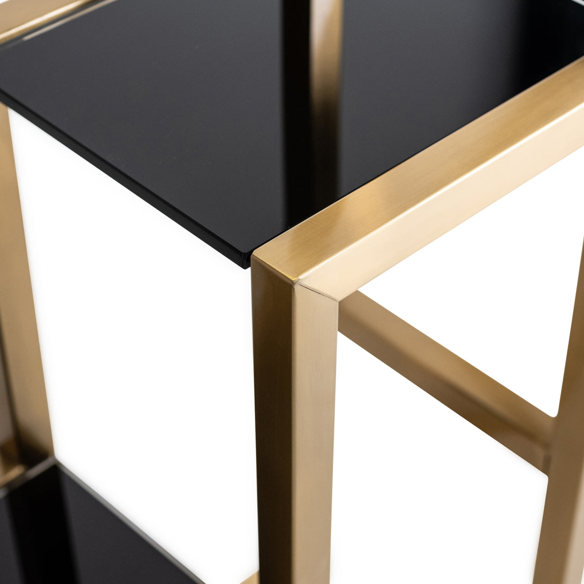Richmond Möbel Vitrine Magnus brushed gold | 212461