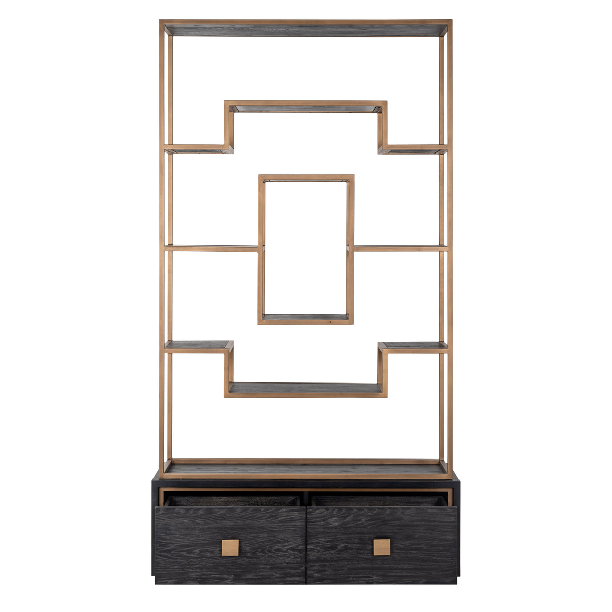 Richmond Möbel Vitrine Hunter black rustic | 210475