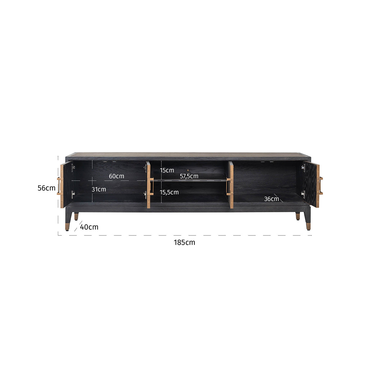 Richmond Möbel | TV-Schrank Bloomville | Brass-shagreen