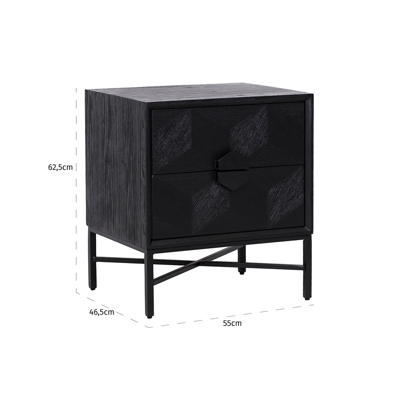 Richmond Möbel | Nachttisch Blax | Black