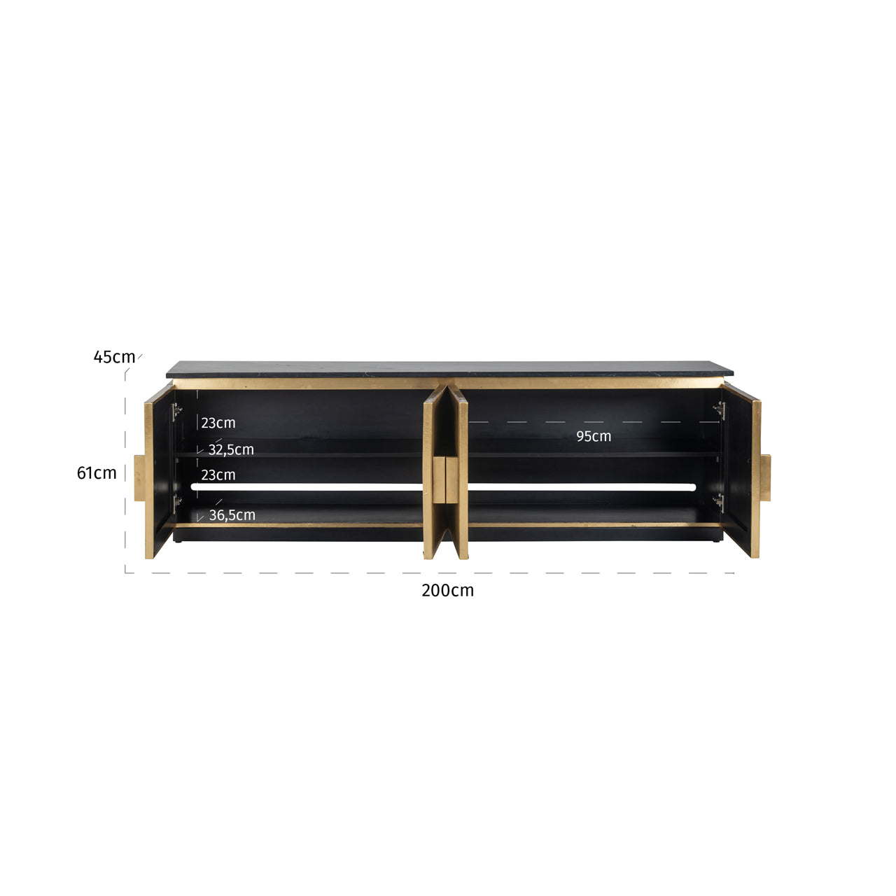 Richmond Möbel | TV-Schrank Ironville | Gold