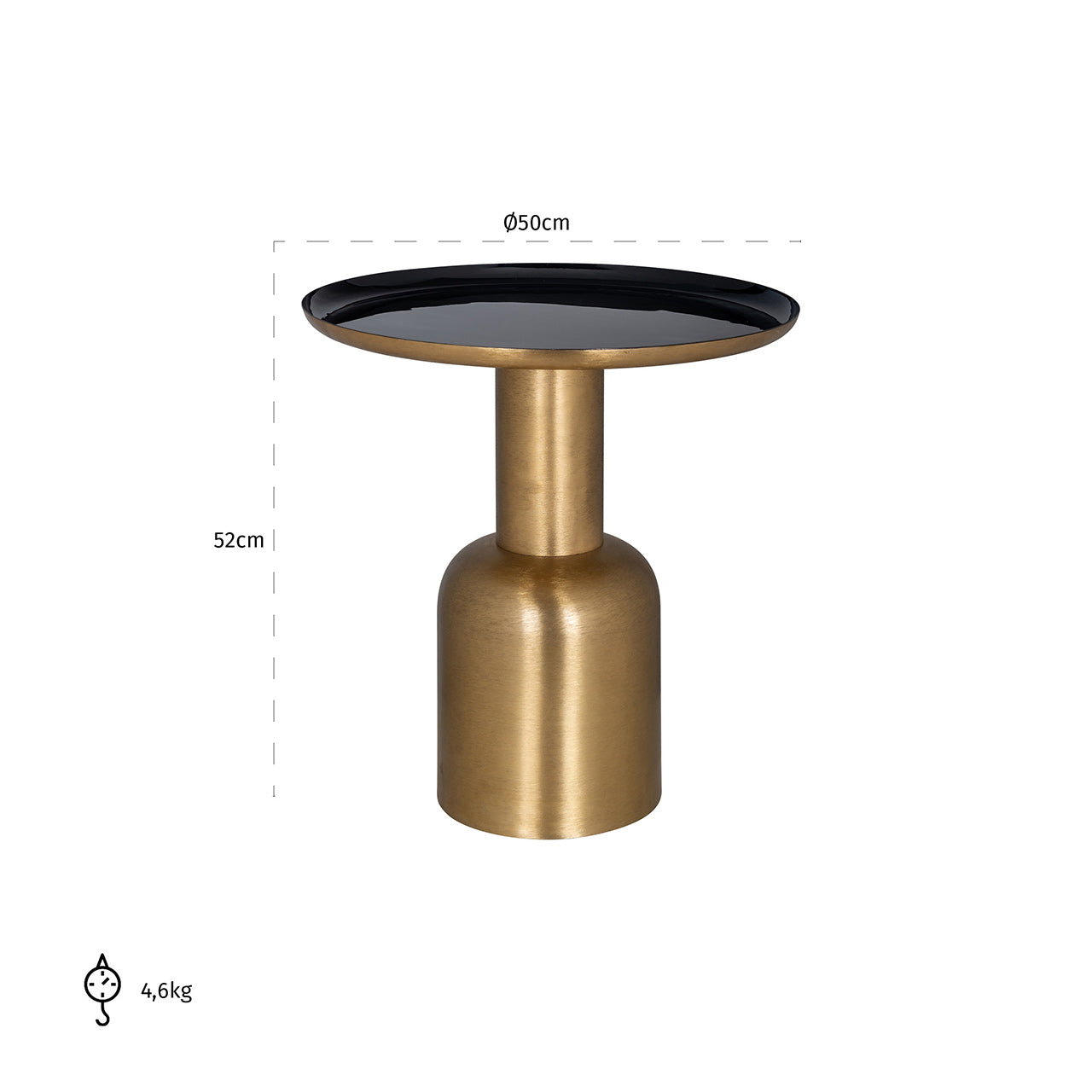 Richmond Möbel | Urban | Beistelltisch Xara | Brushed gold