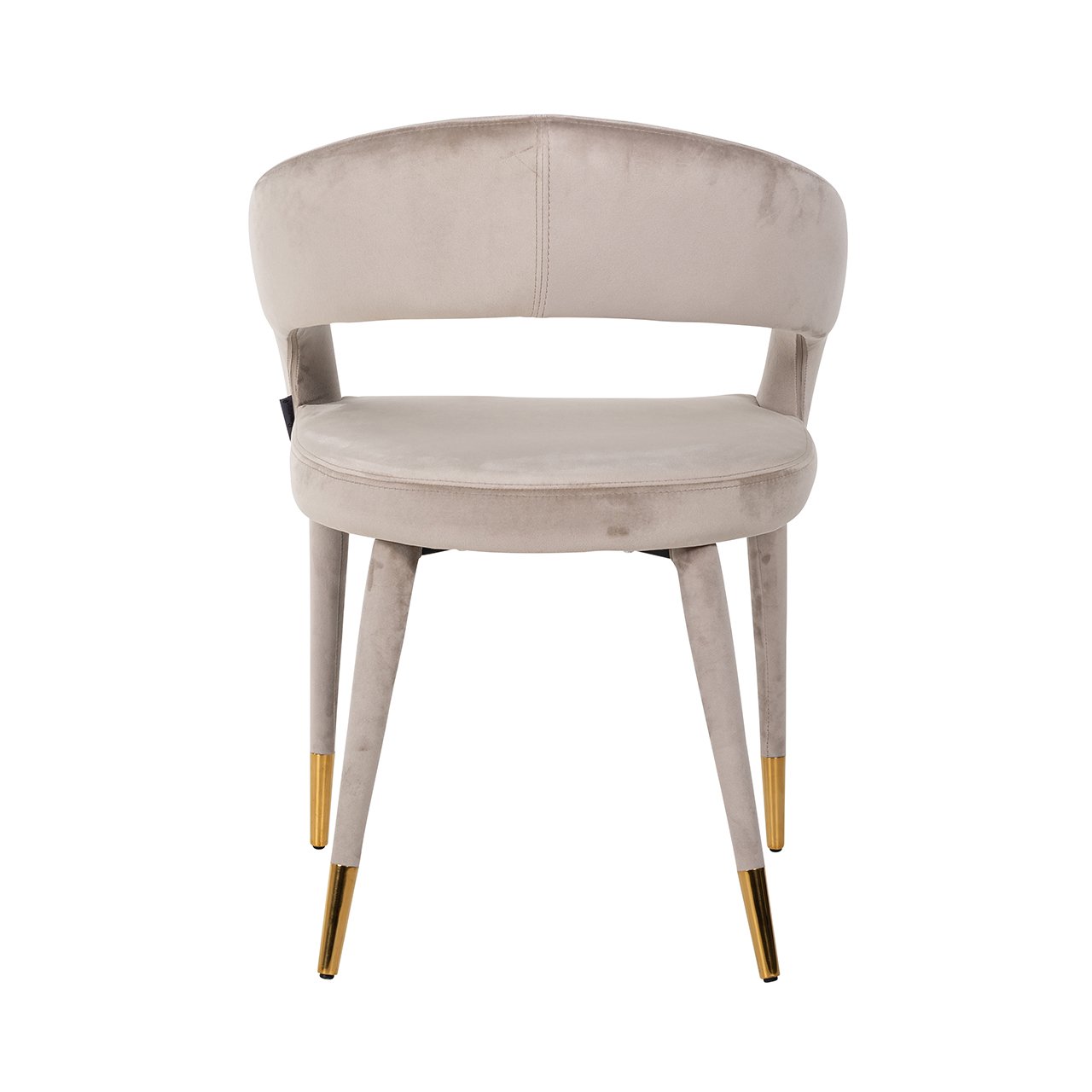 Dining chair Gia khaki velvet fire retardant