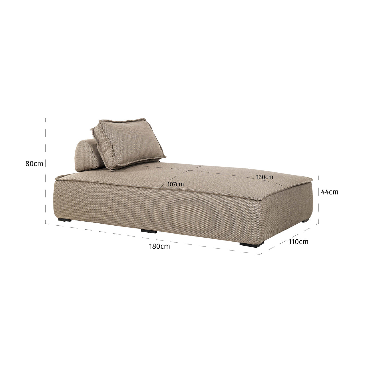 Richmond Möbel | Outdoor Liege Jondal | Taupe