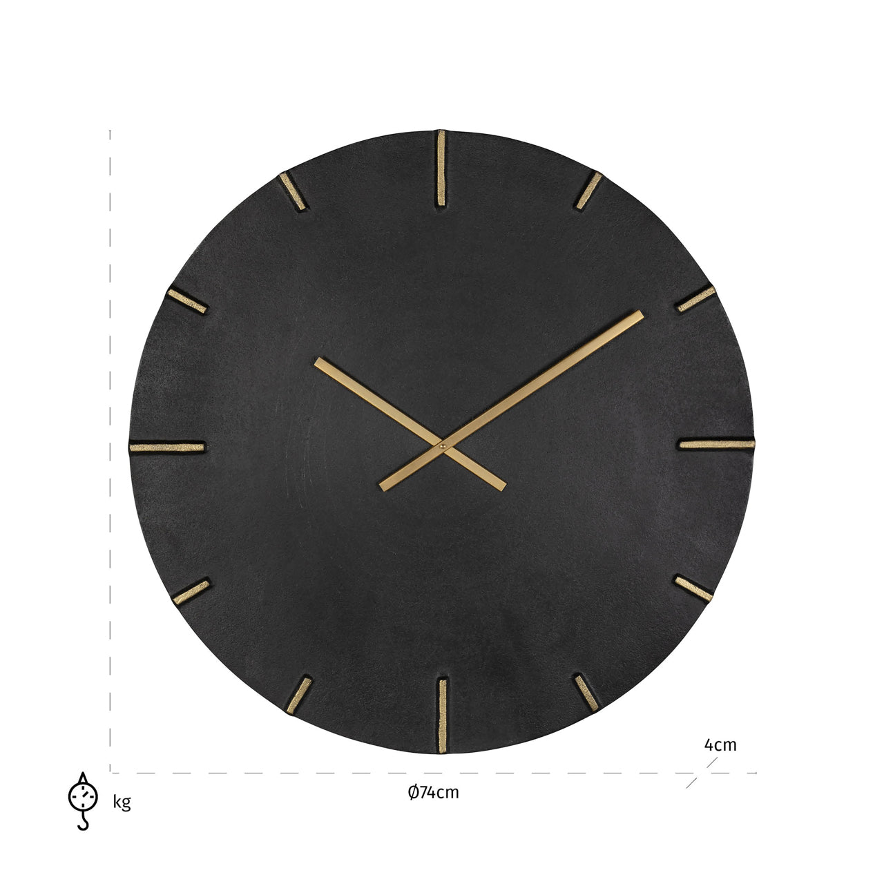 Richmond Möbel | Uhr Bilal | Black-gold