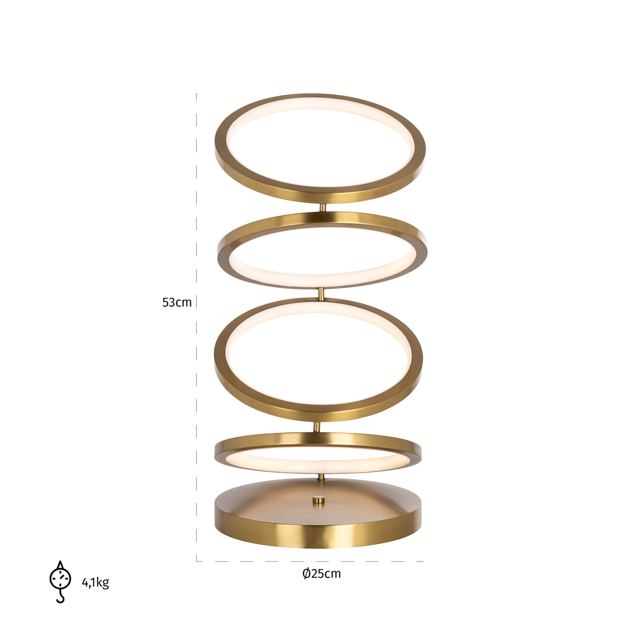 Richmond Möbel | Tischlampe Jaimin | Brushed-gold
