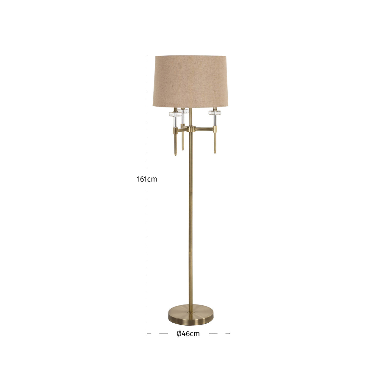 Richmond Möbel | Stehlampe Josie | Brushed-gold