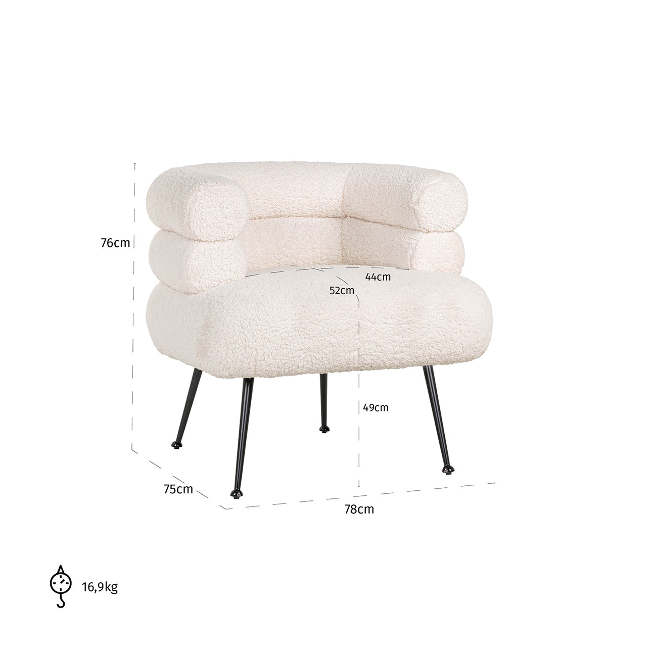 Richmond Möbel | Sessel Amelia | Weiß