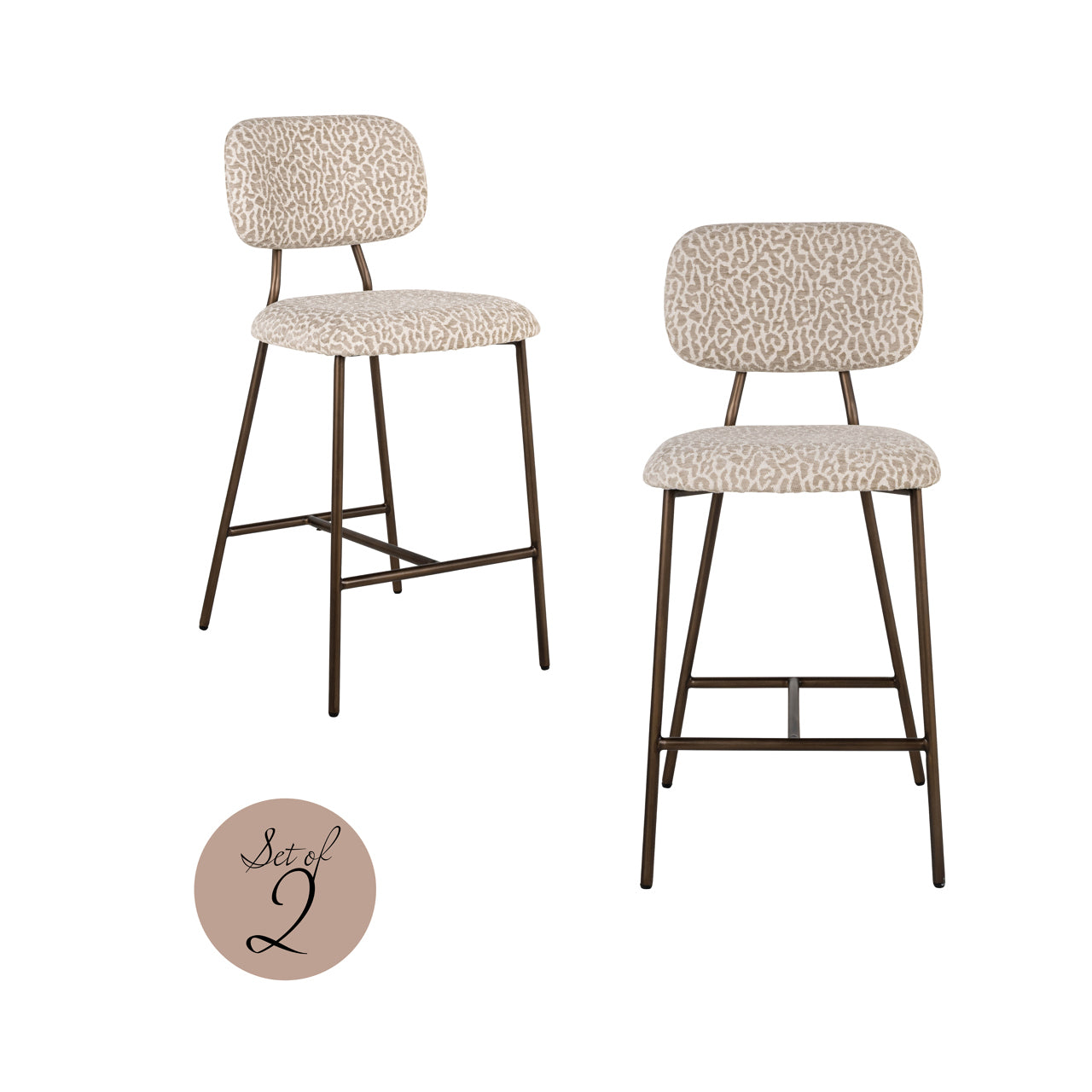 Thekenstuhl Xenia Feuerresistent (Set von 2)