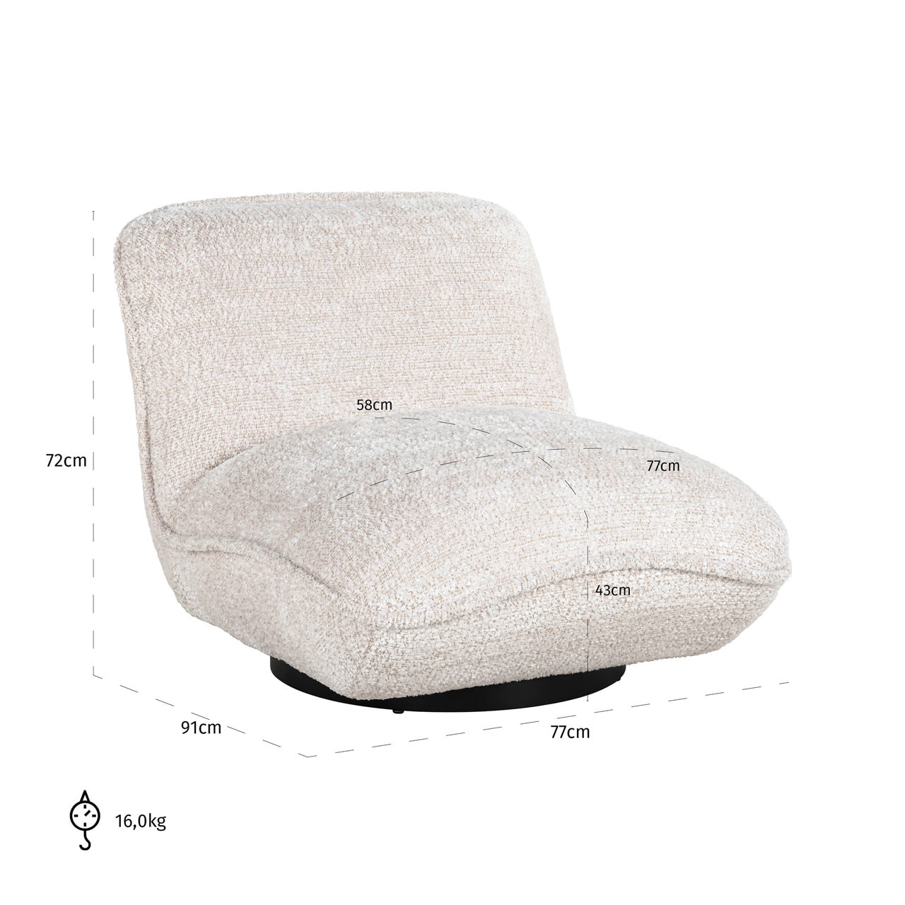 Richmond Möbel | Lounge Stuhl Ophelia | Lovely-cream