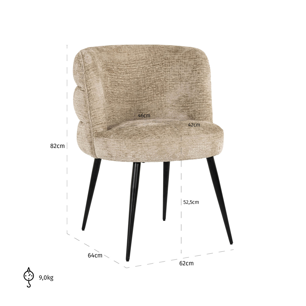 Richmond Möbel | Esszimmerstuhl Stella Feuerresistent | Niagara-beige