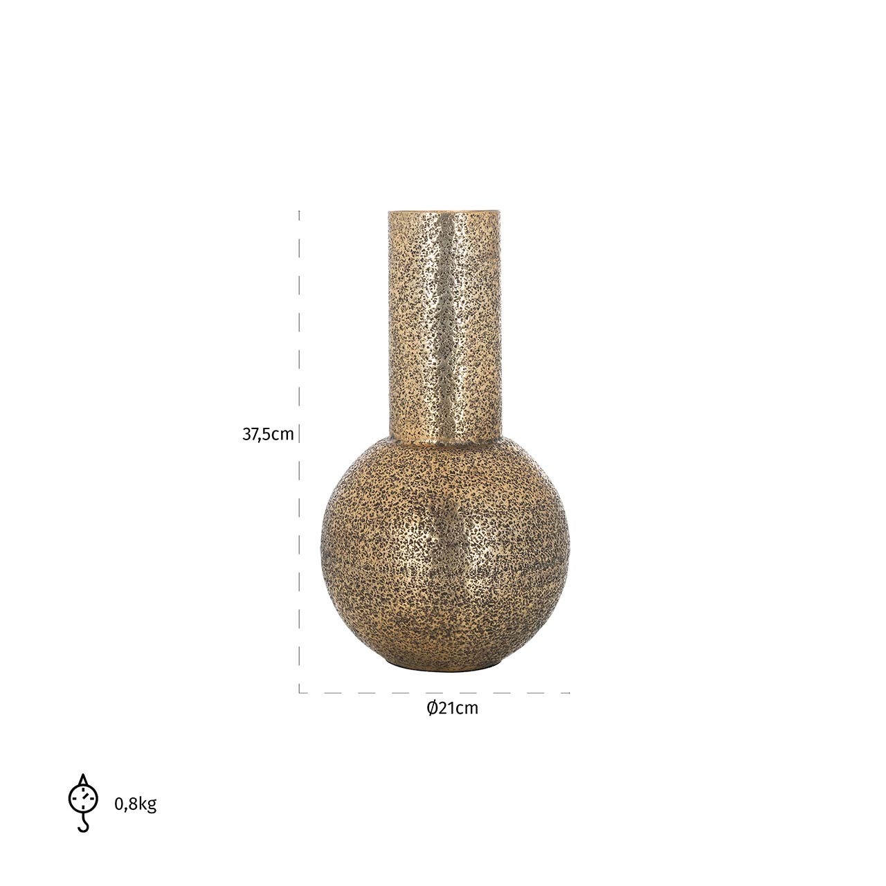 Richmond Möbel | Vase Darcey | Brushed gold