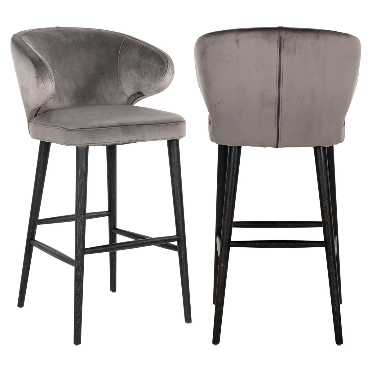Richmond Möbel Barhocker Indigo stone velvet | 210465