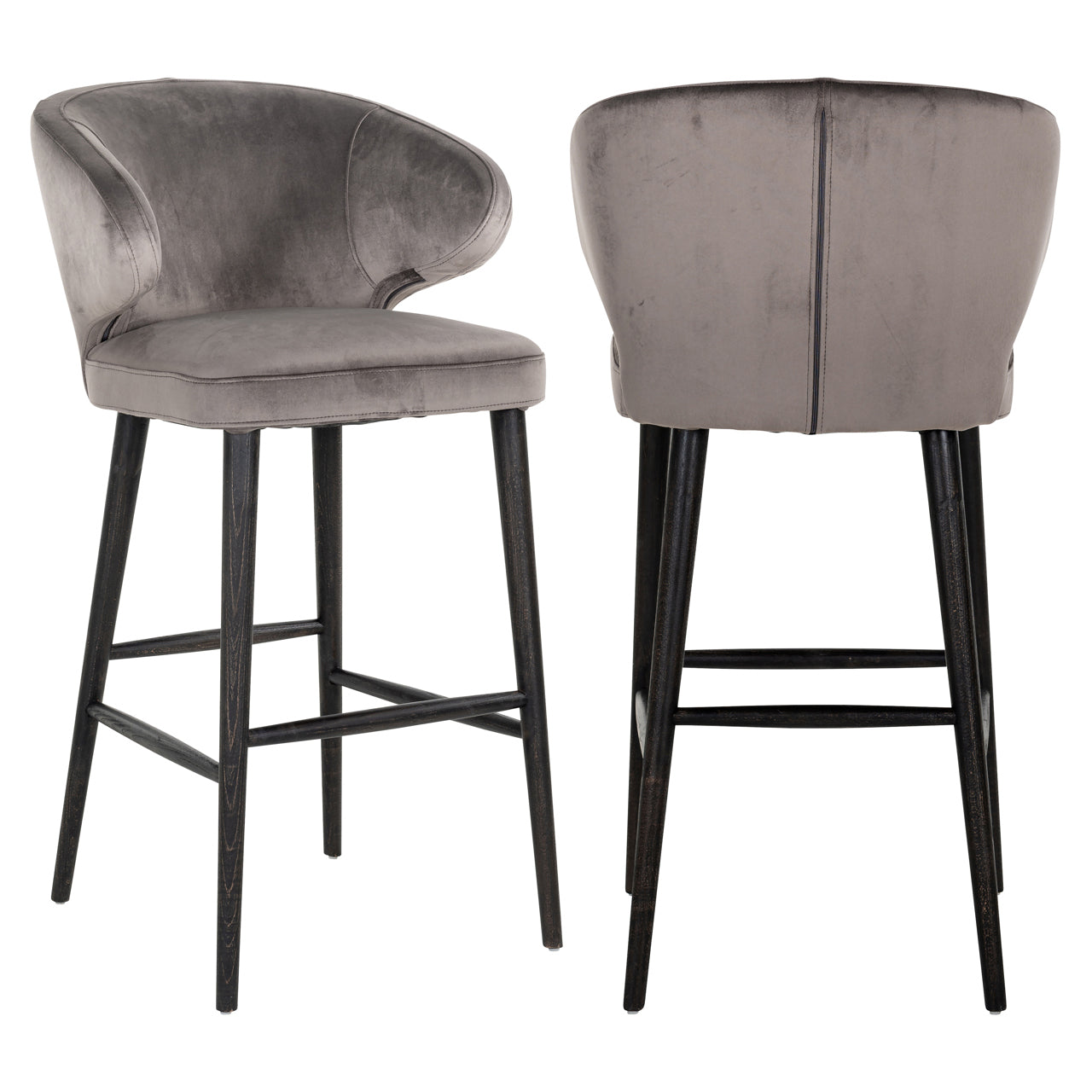 Richmond Möbel | Barhocker Indigo stone velvet | stone-velvet
