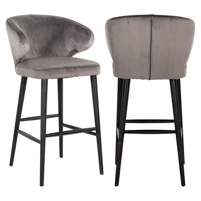 Richmond Möbel | Barhocker Indigo stone velvet | stone-velvet
