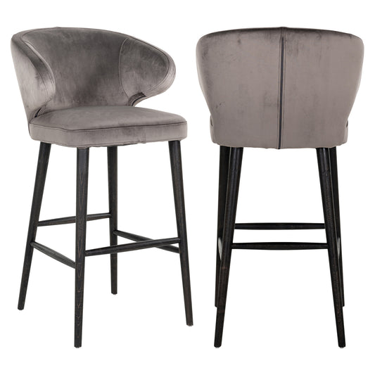 Richmond Möbel | Barhocker Indigo stone velvet | stone-velvet