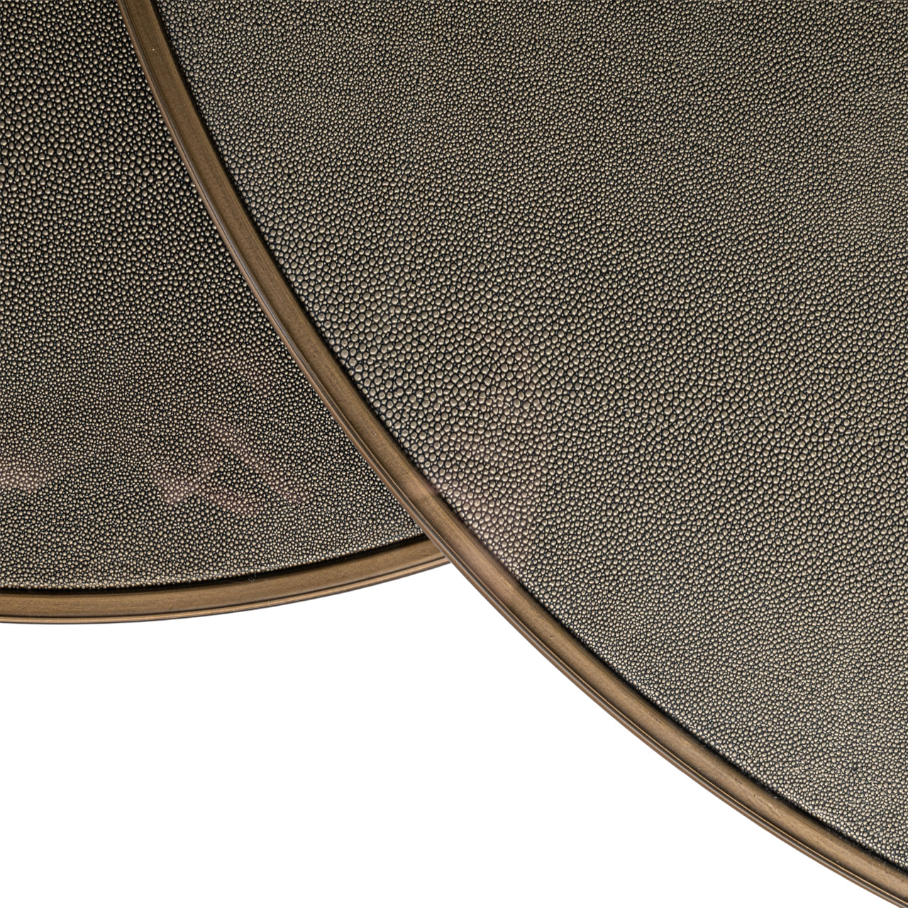 Richmond Möbel | Couchtisch Bloomville tops (Set von 2) | Brass-shagreen
