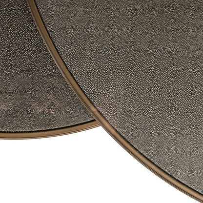 Richmond Möbel | Couchtisch Bloomville tops (Set von 2) | Brass-shagreen