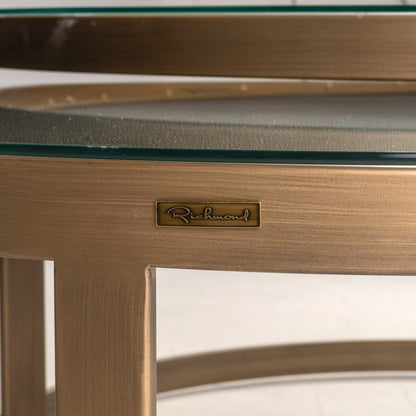 Richmond Möbel | Couchtisch Bloomville tops (Set von 2) | Brass-shagreen