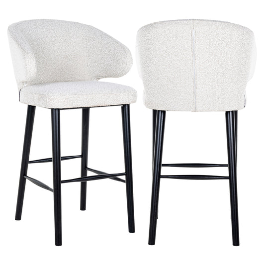 Richmond Möbel | Barhocker Indigo white bouclé | white-boucle