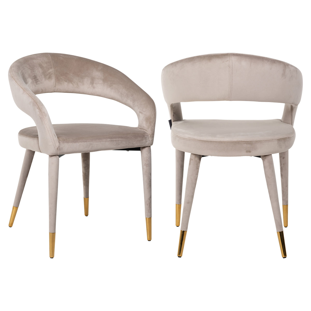 Richmond Möbel Esszimmerstuhl Gia Feuerresistent khaki velvet | 210753