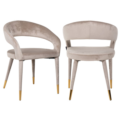 Richmond Möbel | Esszimmerstuhl Gia khaki velvet fire retardant | khaki-velvet