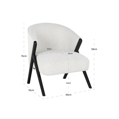 Richmond Möbel | Lounge Stuhl Mia | White-boucle
