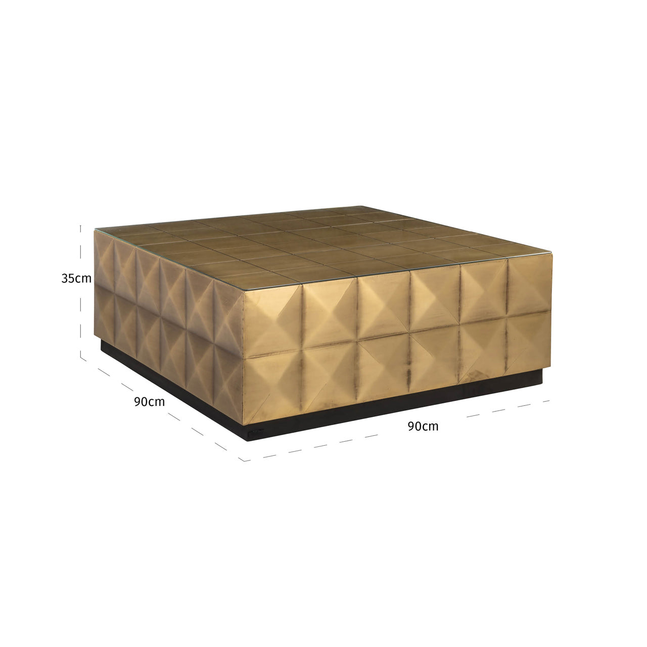 Richmond Möbel | Couchtisch Collada top | Brushed-gold