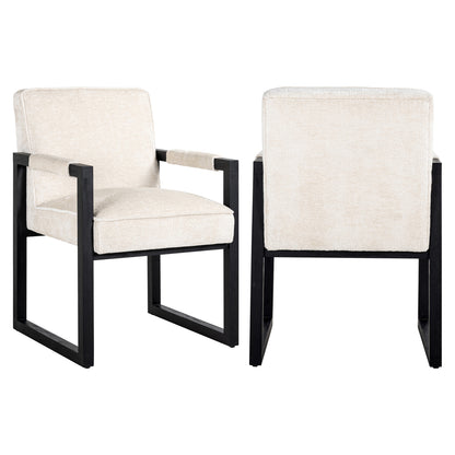 Richmond Möbel | Esszimmerstuhl Beck white chenille | white-chenille