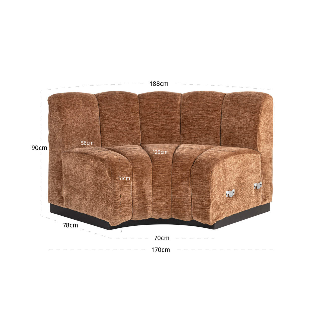 Richmond Möbel | Sitzbank Hillpark customized round corner fire retardant