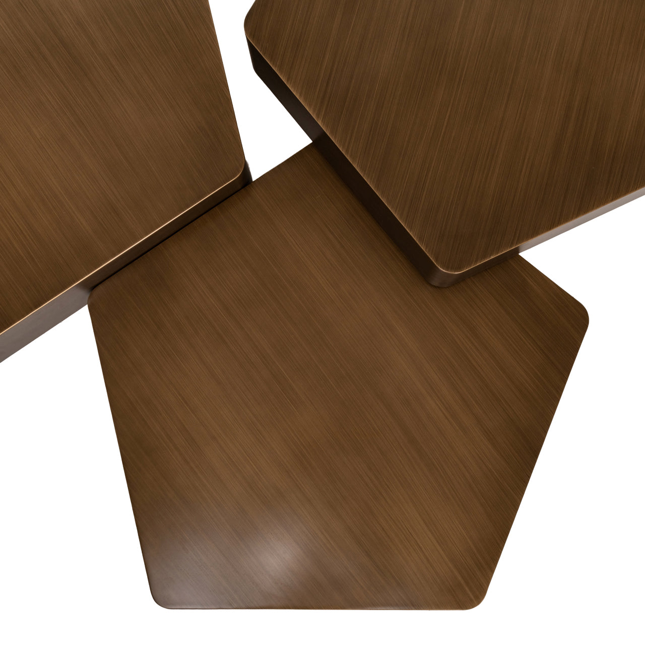 Richmond Möbel | Couchtisch Hexa (Set von 3) | Brushed-gold
