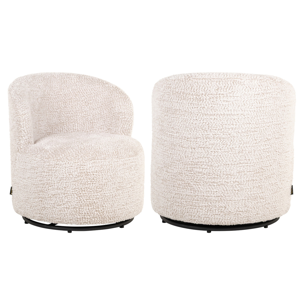 Richmond Möbel Lounge Stuhl Jackie drehbar für Kinder lovely cream | 213300