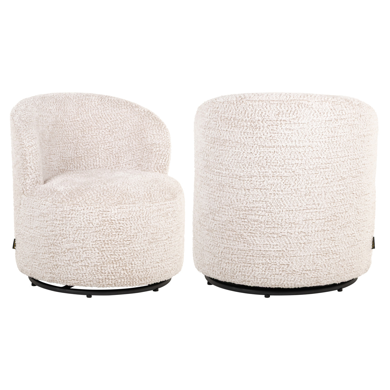 Richmond Möbel | Lounge Stuhl Jackie lovely cream swivel kids | lovely-cream