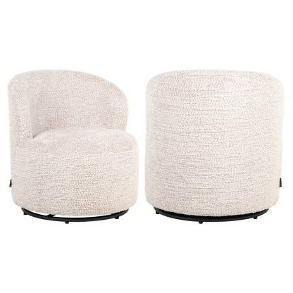 Richmond Möbel | Lounge Stuhl Jackie lovely cream swivel kids | lovely-cream