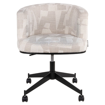 Richmond Möbel | Esszimmerstuhl Rochenne drehbar auf Rollen | Beige-graffic