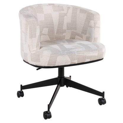 Richmond Möbel | Esszimmerstuhl Rochenne drehbar auf Rollen | Beige-graffic