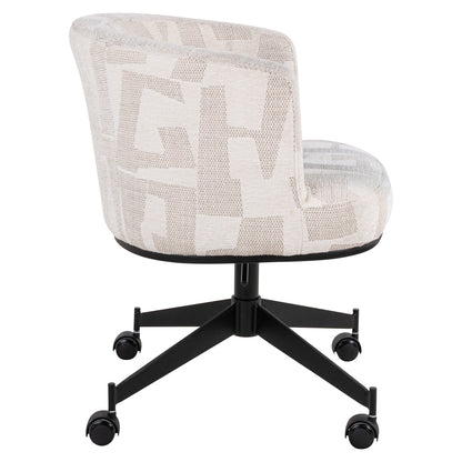 Richmond Möbel | Esszimmerstuhl Rochenne drehbar auf Rollen | Beige-graffic
