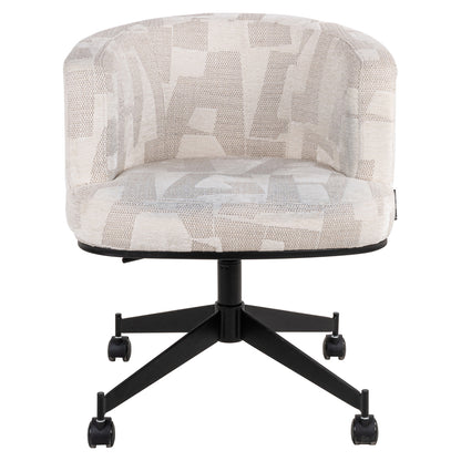 Richmond Möbel | Esszimmerstuhl Rochenne drehbar auf Rollen | Beige-graffic