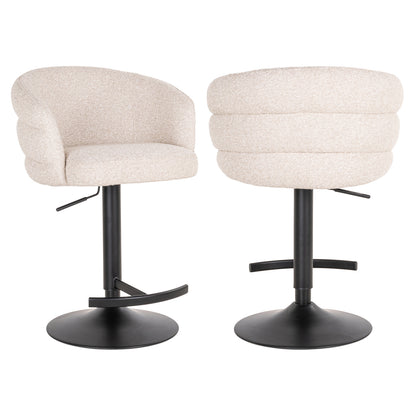 Richmond Möbel | Barhocker Nikki drehbar Feuerresistent | Niagara-beige