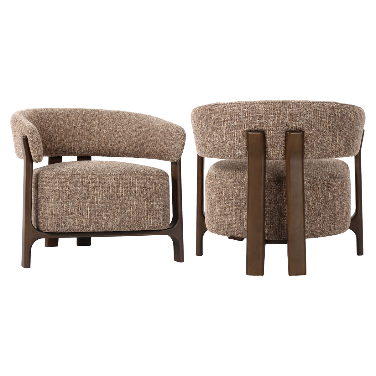 Richmond Möbel Lounge Stuhl Dalara brown tweed | 214107