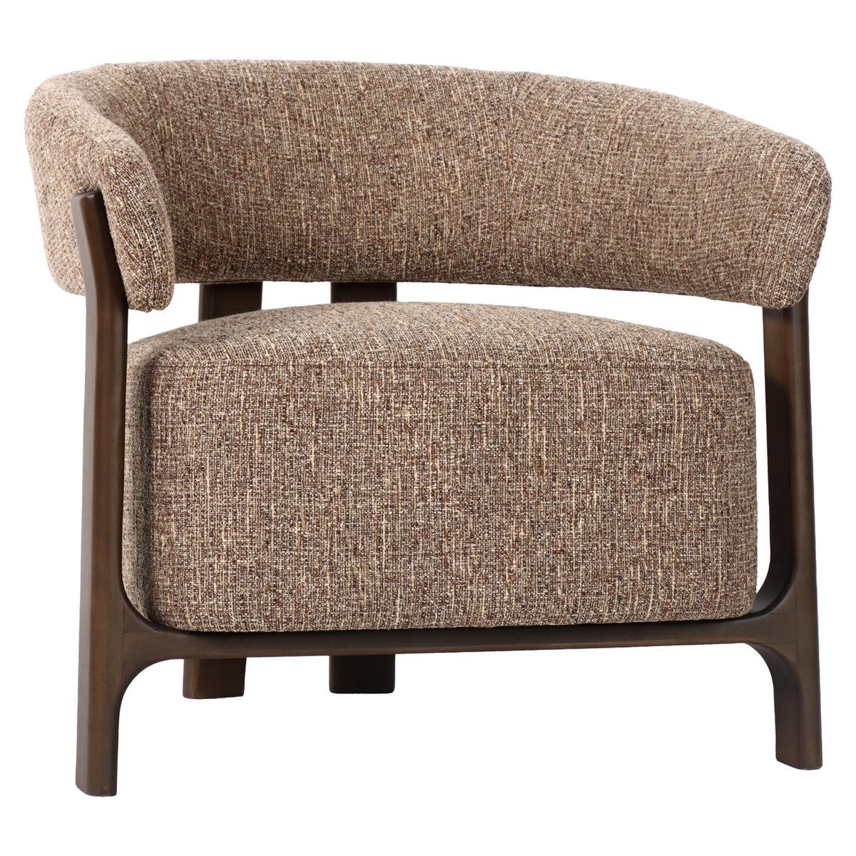Richmond Möbel Lounge Stuhl Dalara brown tweed | 214107