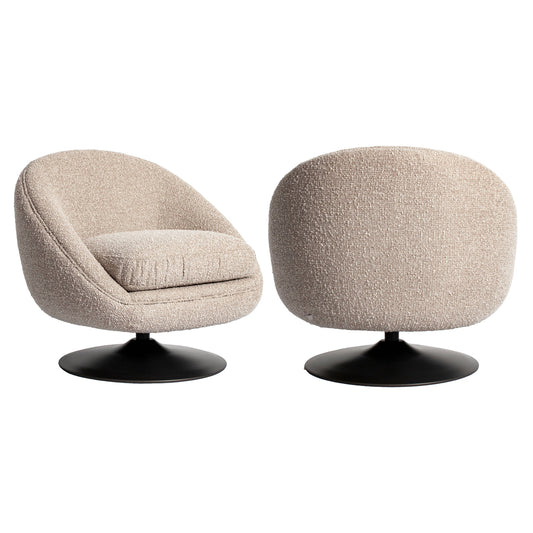 Richmond Möbel Lounge Stuhl Nodo drehbar natural chunky | 214116