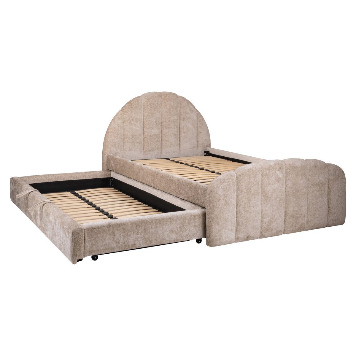 Richmond Möbel Bett Pixie with pull-out bed clay chenille | 214120