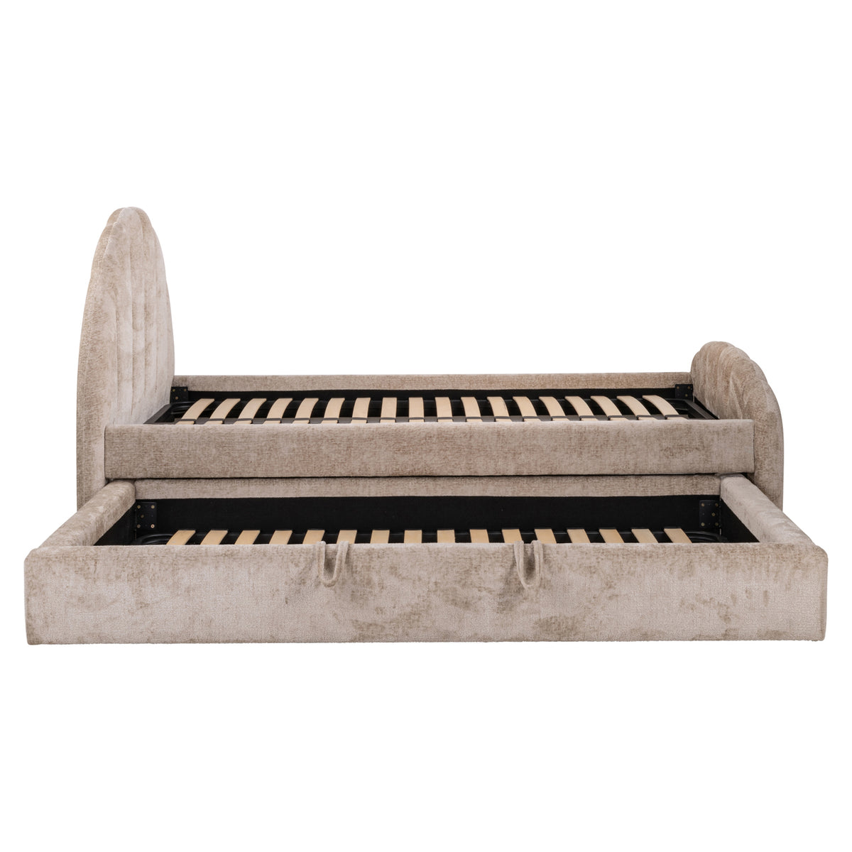 Richmond Möbel Bett Pixie with pull-out bed clay chenille | 214120