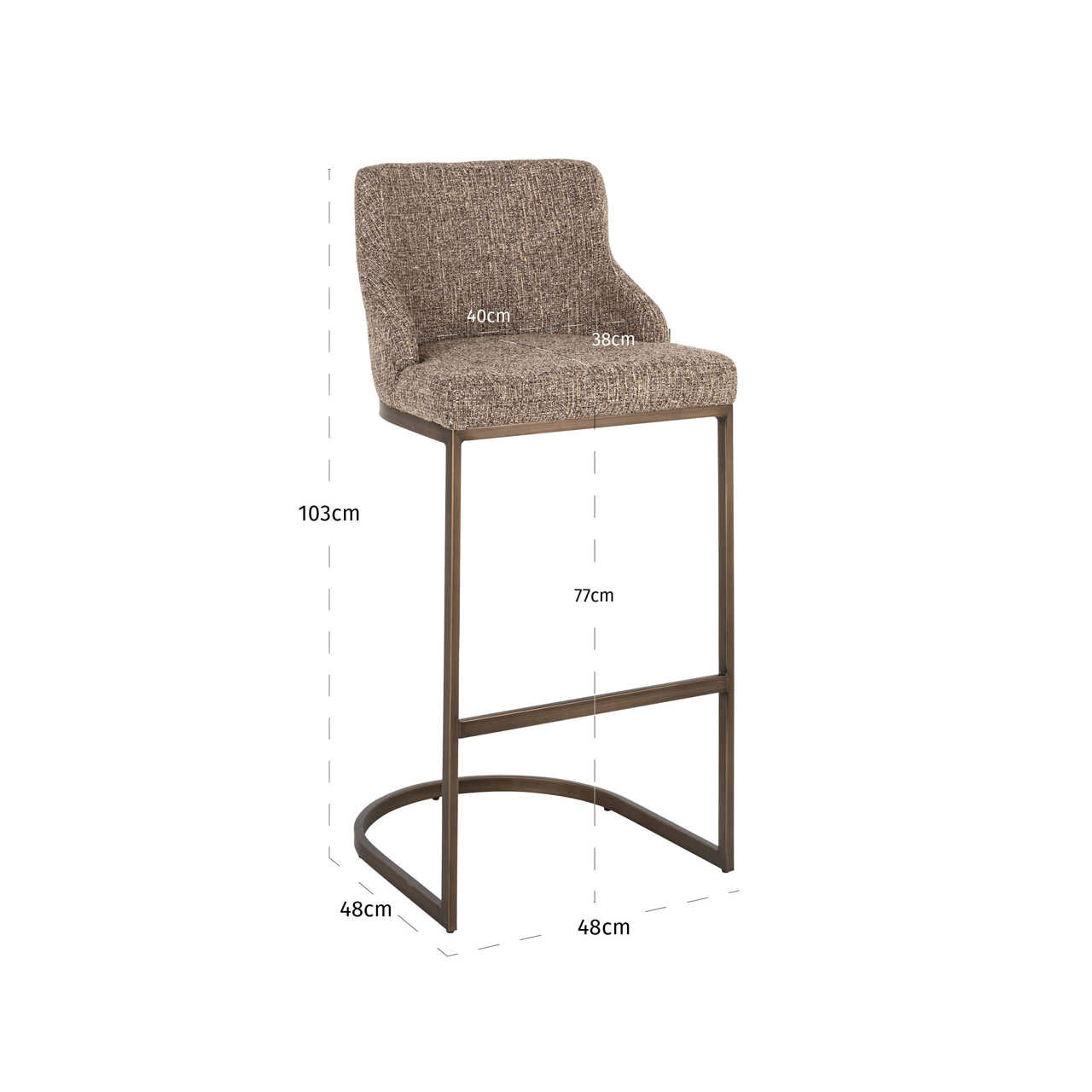 Richmond Möbel | Barhocker Bolton (Set von 2) | Natural-renegade