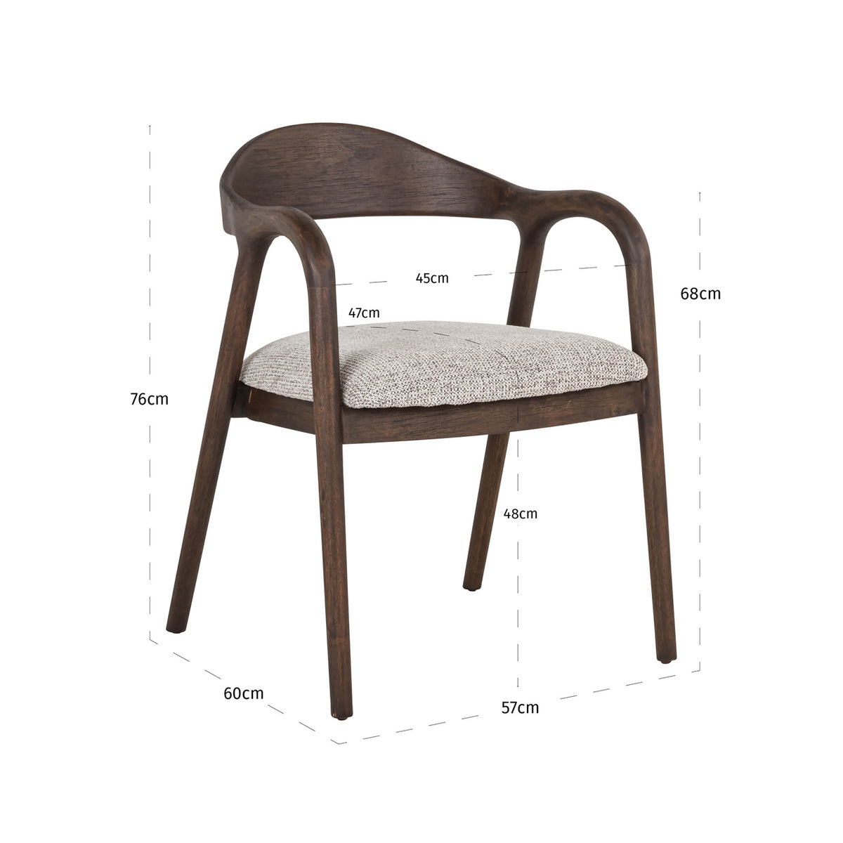 Richmond Möbel Esszimmerstuhl Mihara Feuerresistent mocca fancy | 215193