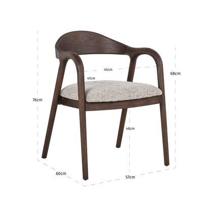 Richmond Möbel Esszimmerstuhl Mihara Feuerresistent mocca fancy | 215193