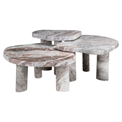 Richmond Möbel | Couchtisch Camino Blush beige (Set of 3) | Blush-beige