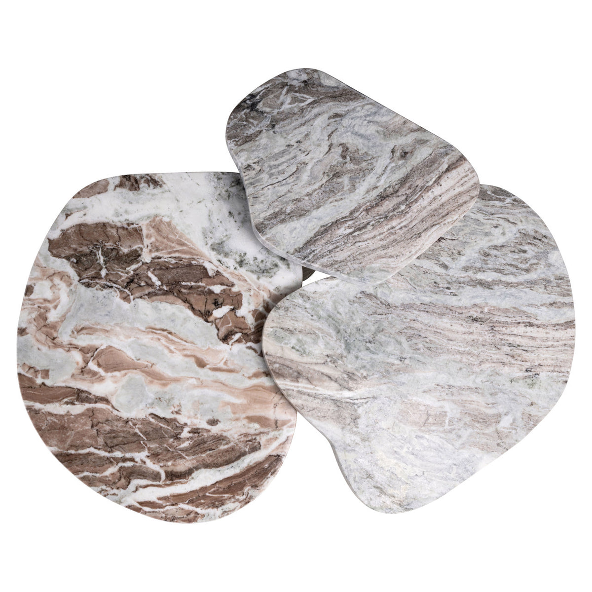 Richmond Möbel Couchtisch Camino (Set von 3) blush beige | 214358